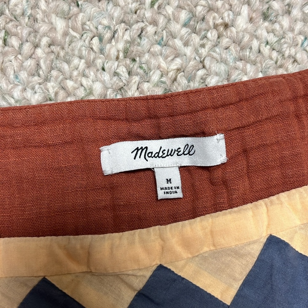 Madewell Patchwork Square-Neck Top Medium - image 6